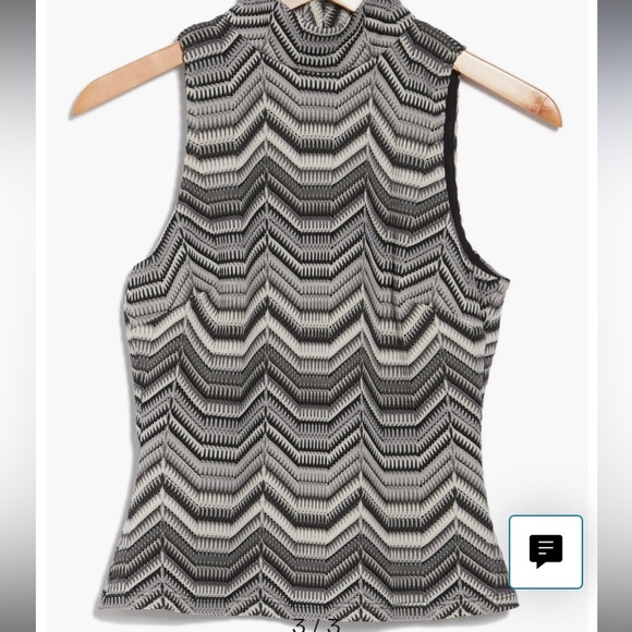 Ramy Brook Chevron Dressy Tank Top NWT Size L – $275 Retail - Picture 3 of 6